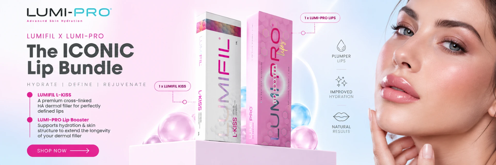Lumifil L-Kiss and Lumi-Pro Lip Booster lip bundle